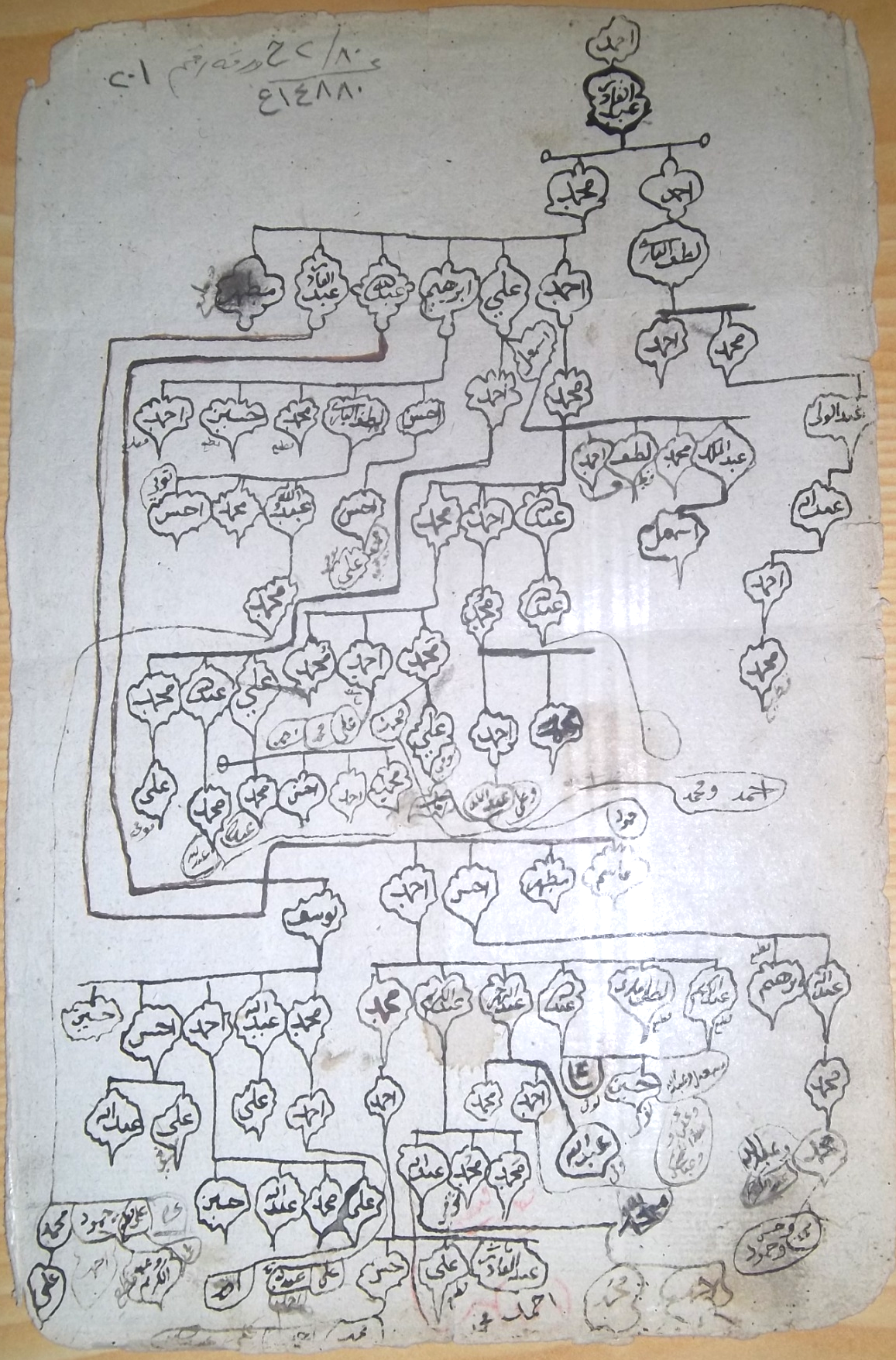 Original Hand Witten Family Tree